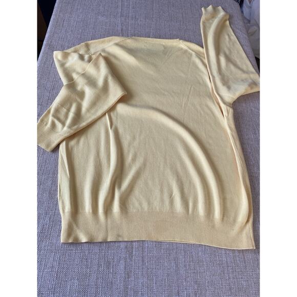 POLO RALPH LAUREN V-neck Pima Cotton Lightweight Yellow Sweater M - Picture 7 of 7